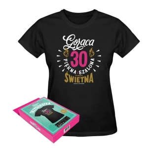 KOSZULKA 30 URODZINY GORĄCA I ŚWIETNA CZARNA L