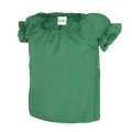 BLUZKA DZIEWCZYNKA PONGEE CIEMNOZIELONA 116-128