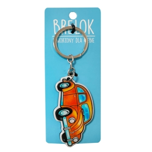 BRELOK SAMOCHÓD POMARAŃCZOWY