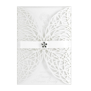 KARTKA KOMUNIA ŚWIĘTA WSTĄŻKA KWIATEK BIAŁA 19x13cm