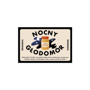 MAGNES NOCNY GŁODOMÓR SŁOIK BEŻOWO-CZARNY 8x5cm