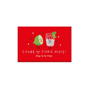 MAGNES CZUJĘ DO CIEBIE MIĘTĘ CZERWONY 8x5cm