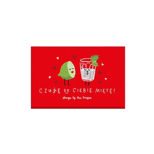 MAGNES CZUJĘ DO CIEBIE MIĘTĘ CZERWONY 8x5cm
