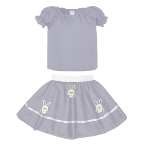 ZESTAW ZAJĄCZEK SZARY 116-128 2el