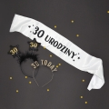 OPASKA 30 URODZINY GWIAZDKI CZARNA