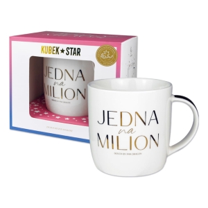KUBEK JEDNA NA MILION BIAŁY 300ml