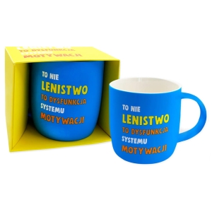 KUBEK LENISTWO DYSFUNKCJA SYSTEMU MOTYWACJI NEONOWY NIEBIESKI 360ml
