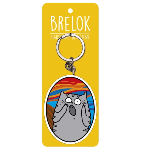 BRELOK OBRAZ KRZYK KOT