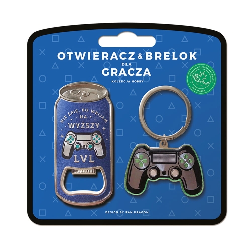 OTWIERACZ + BRELOK GRACZ WYŻSZY LVL NIEBIESKI 2szt