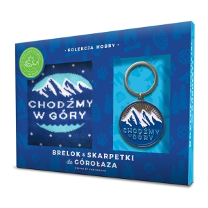 SKARPETKI + BRELOK CHODŹMY W GÓRY NIEBIESKIE 2szt