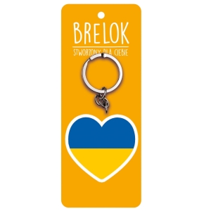BRELOK SERCE UKRAINA NIEBIESKO-ŻÓŁTY