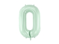 BALON PARTY DECO CYFRA 0 MIĘTOWY 28'' 72cm