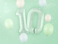 BALON PARTY DECO CYFRA 0 MIĘTOWY 28'' 72cm