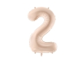 BALON PARTY DECO CYFRA 2 CIEMNOBEŻOWY 28'' 72cm