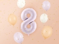 BALON PARTY DECO CYFRA 8 JASNOFIOLETOWY 28'' 72cm