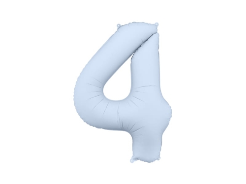 BALON PARTY DECO CYFRA 4 MGLISTY NIEBIESKI 34'' 86cm