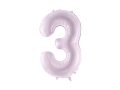 BALON PARTY DECO CYFRA 3 JASNOFIOLETOWY 28'' 72cm