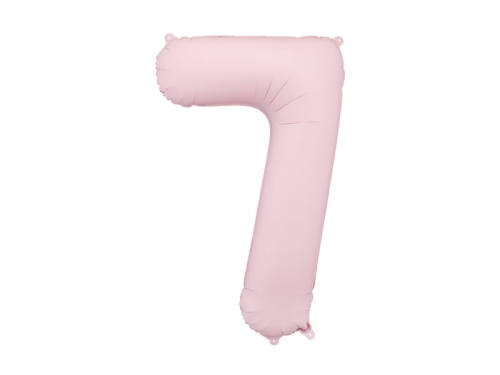 BALON PARTY DECO CYFRA 7 JASNORÓŻOWY 34'' 86cm