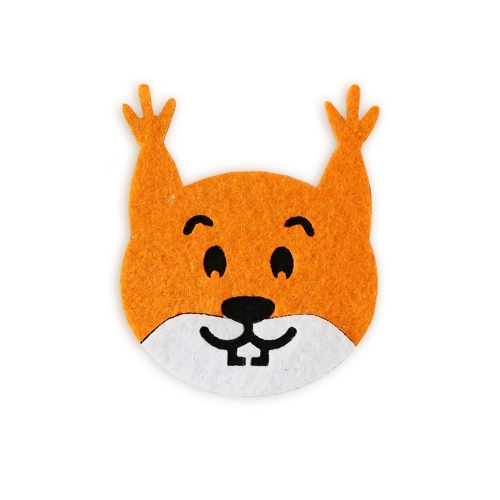 EMBLEMAT WIEWIÓRKA FILCOWY POMARAŃCZOWY 7x6cm