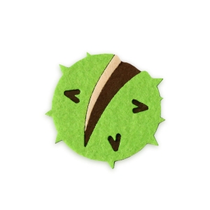 EMBLEMAT KASZTAN FILCOWY JASNOZIELONY 6cm