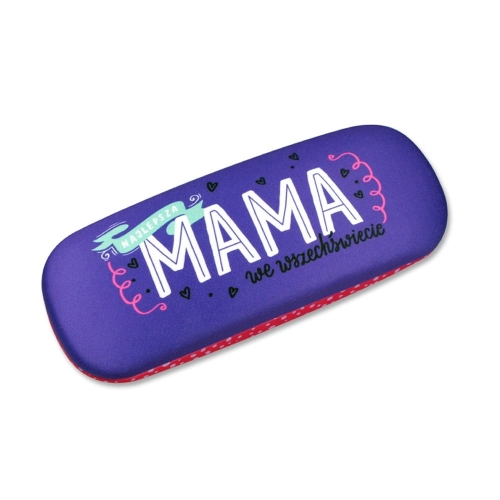 ETUI NA OKULARY NAJLEPSZA MAMA WE WSZECHŚWIECIE FIOLETOWE