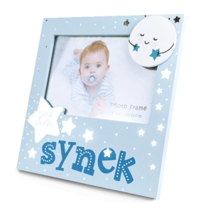 RAMKA NA ZDJĘCIE SYNEK GWIAZDKI BŁĘKITNA 18x18cm