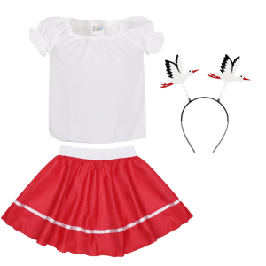 ZESTAW BOCIAN BIAŁO-CZERWONY 98-110 3el