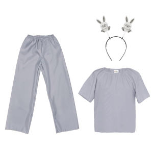 ZESTAW ZAJĄCZEK SZARY 134-140 3el