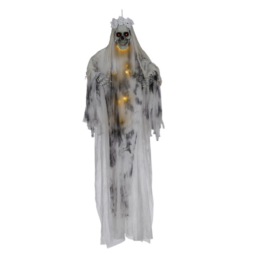 KUKŁA SZKIELET PANNY MŁODEJ WISZĄCA ŚWIATŁO BIAŁA 180cm