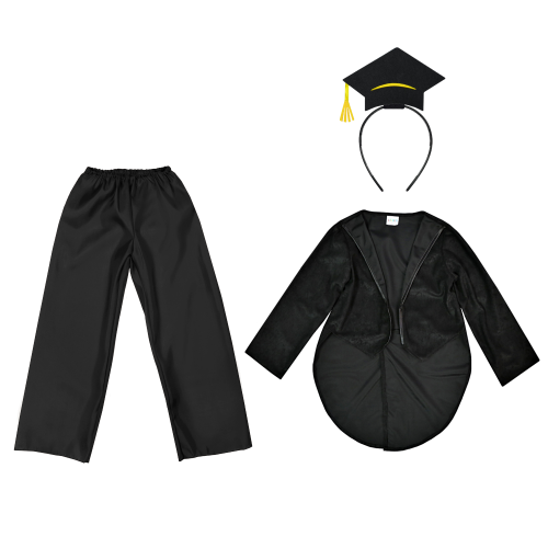 ZESTAW ABSOLWENT CZARNY 116-128 4el