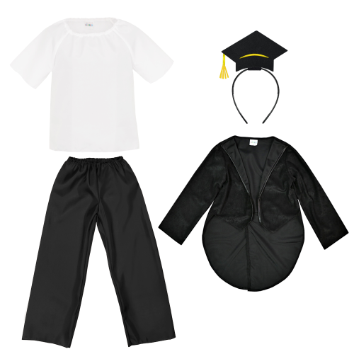 ZESTAW ABSOLWENT CZARNY 116-128 5el