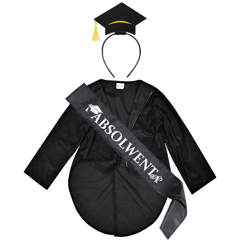 ZESTAW ABSOLWENT CZARNY 134-140 4el