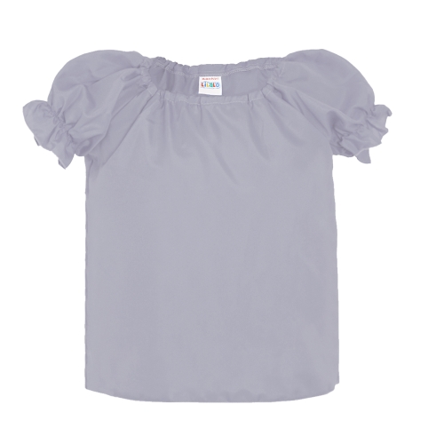 BLUZKA DZIEWCZYNKA PONGEE SZARA 146-158