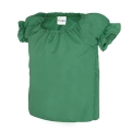 BLUZKA DZIEWCZYNKA PONGEE CIEMNOZIELONA 146-158