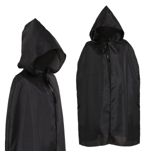 STRÓJ PELERYNA Z KAPTUREM POLIESTER CZARNA 84cm