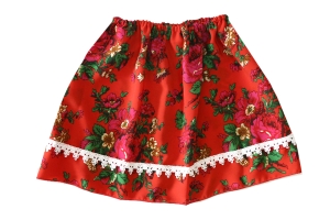 SPÓDNICZKA LUDOWA CZERWONA S