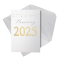 KARTKA ŚLUBNA NOWOŻEŃCY 2025 BIAŁA 19x13cm
