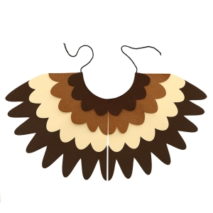 STRÓJ PELERYNA SOWA CIEMNOBRĄZOWA 93x43cm