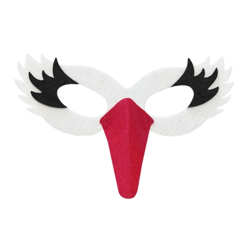 MASKA PTASZEK BOCIAN FILCOWA BIAŁA