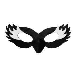 MASKA PTASZEK SROKA FILCOWA CZARNO-BIAŁA