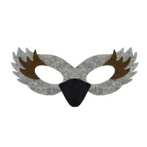 MASKA PTASZEK WRÓBEL FILCOWA SZARA