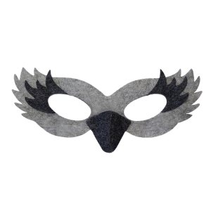 MASKA PTASZEK GOŁĄB FILCOWA SZARA