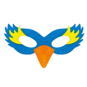 MASKA PTASZEK PAPUGA FILCOWA NIEBIESKA