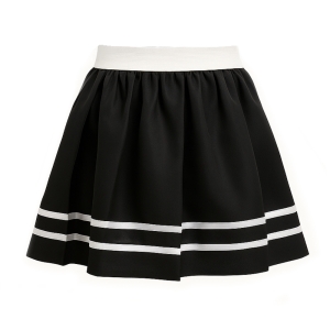 SPÓDNICZKA PLISOWANA PONGEE CZARNA M/L