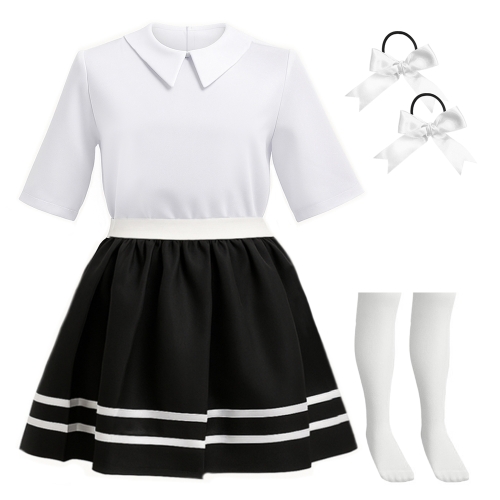ZESTAW GALOWY BIAŁO-CZARNY 116-128 5el