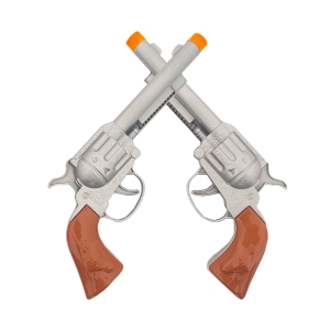 REWOLWERY PLASTIKOWE SREBRNE 20cm 2szt