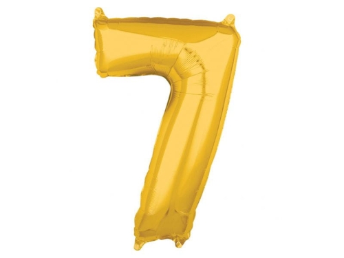 BALON CYFRA 7 ZŁOTY 26'' 66cm