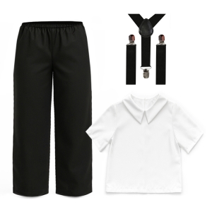 ZESTAW GALOWY BIAŁO-CZARNY 146-158 3el