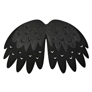 STRÓJ PELERYNA KRUK CZARNO-GRAFITOWY 58x40cm