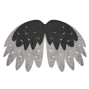 STRÓJ PELERYNA GOŁĄB SZARO-GRAFITOWY 58x40cm